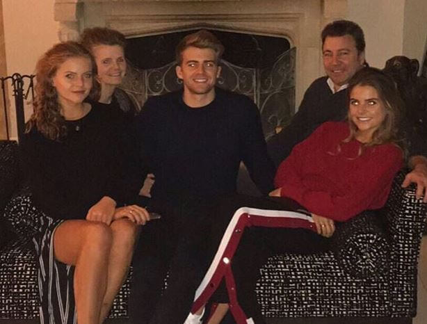 Patrick Bamford with his family.